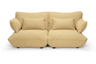 Puff Pillows on Sofa
