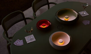 3 Oloha's on table in the dark