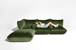 Sumo Seat Velvet Recycled Deep Green