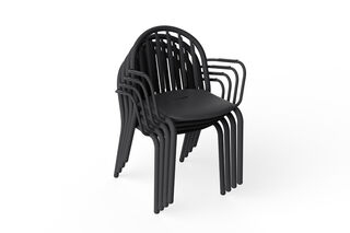 Fred's Armchair Set Anthracite (4 pcs)