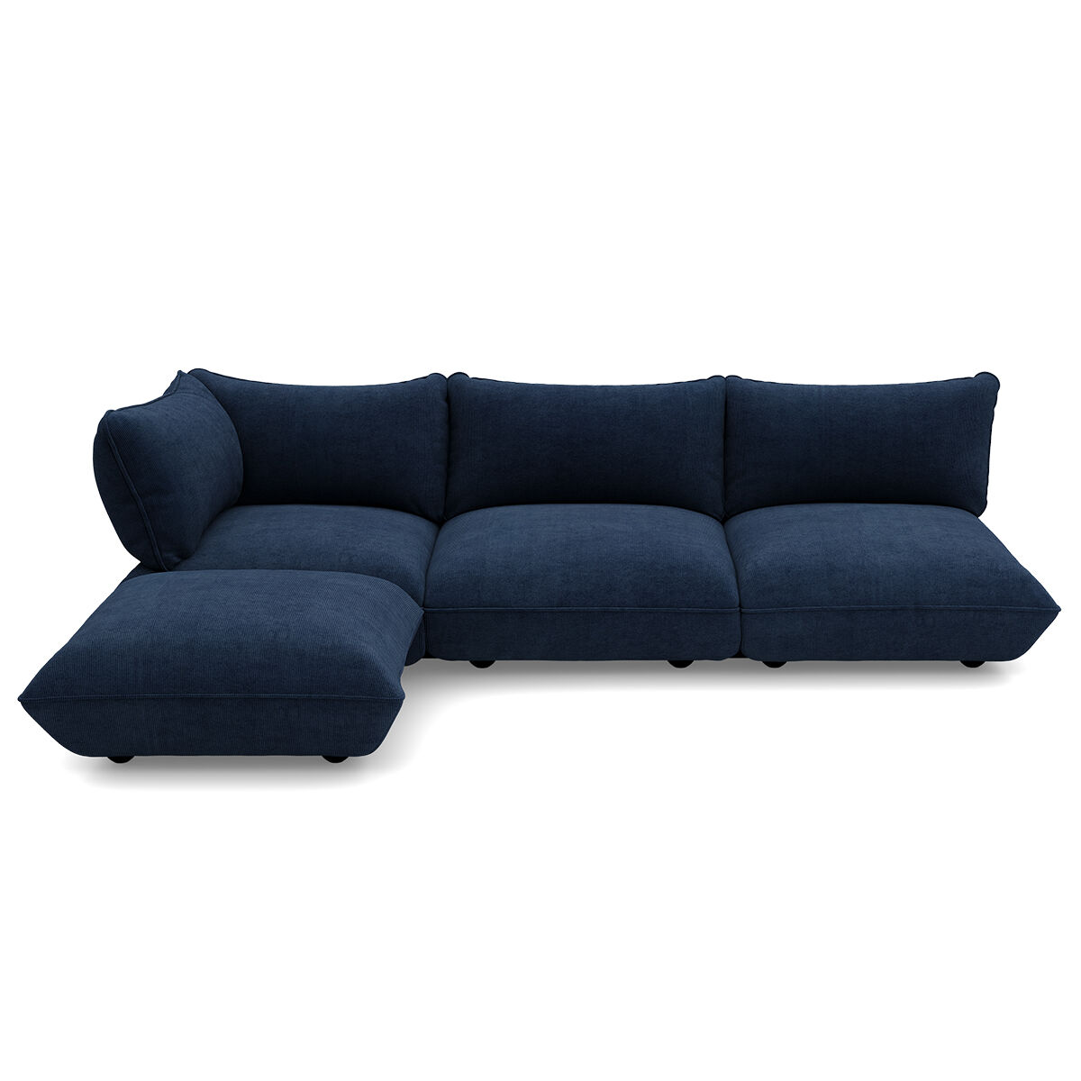 Sumo Corner Sofa Left Cord Deep Blue