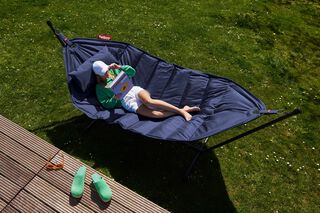 Headdemock (incl. rack black) Dark Blue + pillow