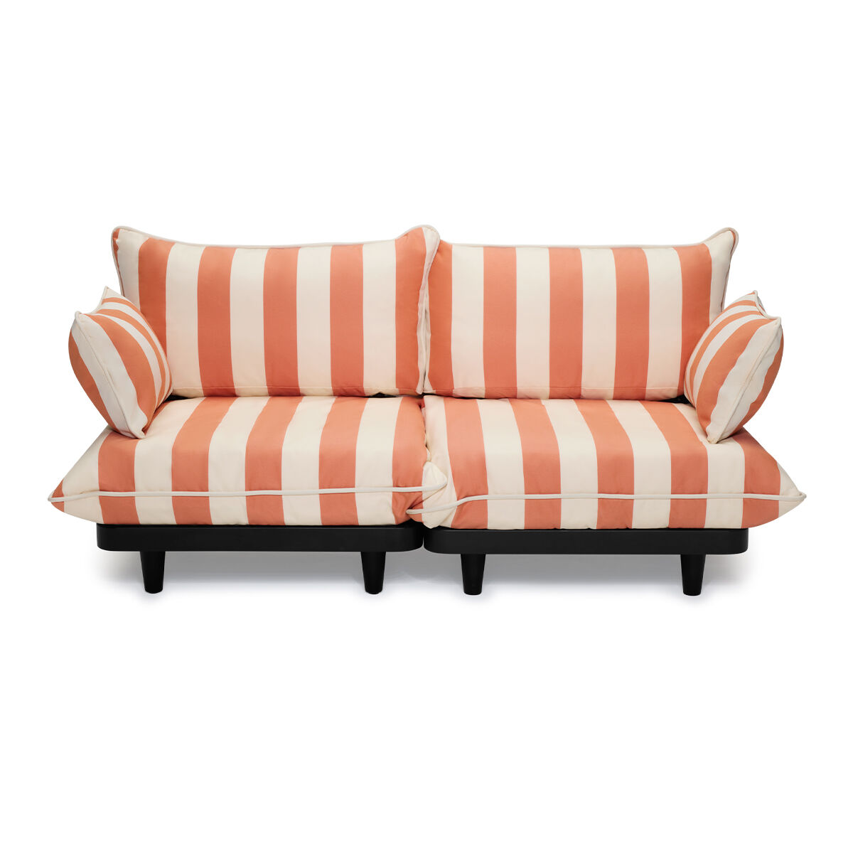 Paletti Lounge Sofa Stripe Orange Creme