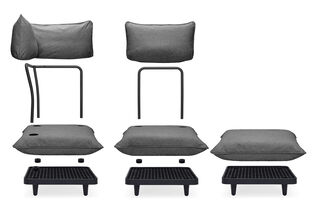Paletti Corner Seat Rock Grey