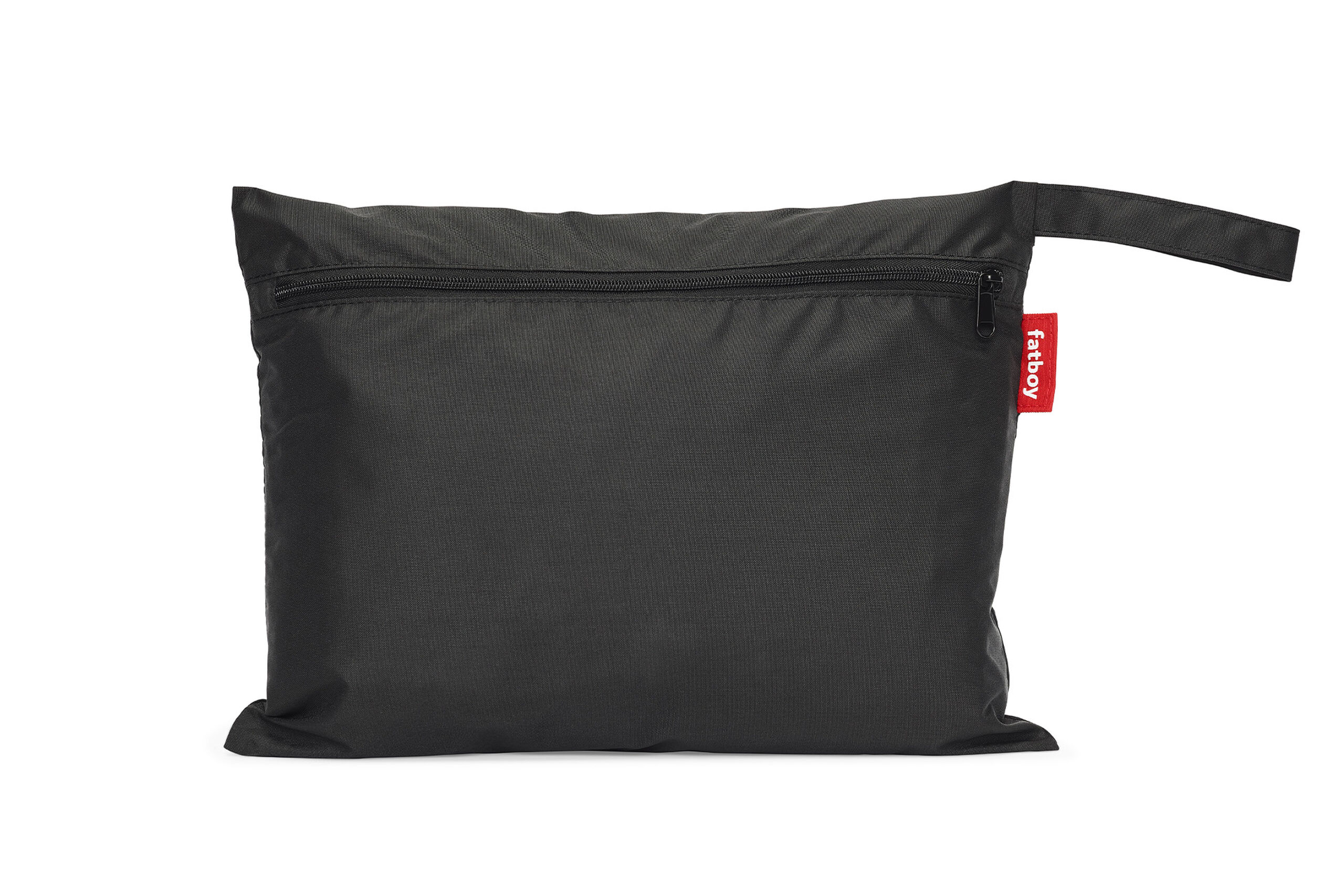 Dark gray Fatboy bean bag cover with zipper pocket on top
