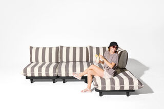 Paletti Set Large Right Stripe Cacao + Table Anthracite