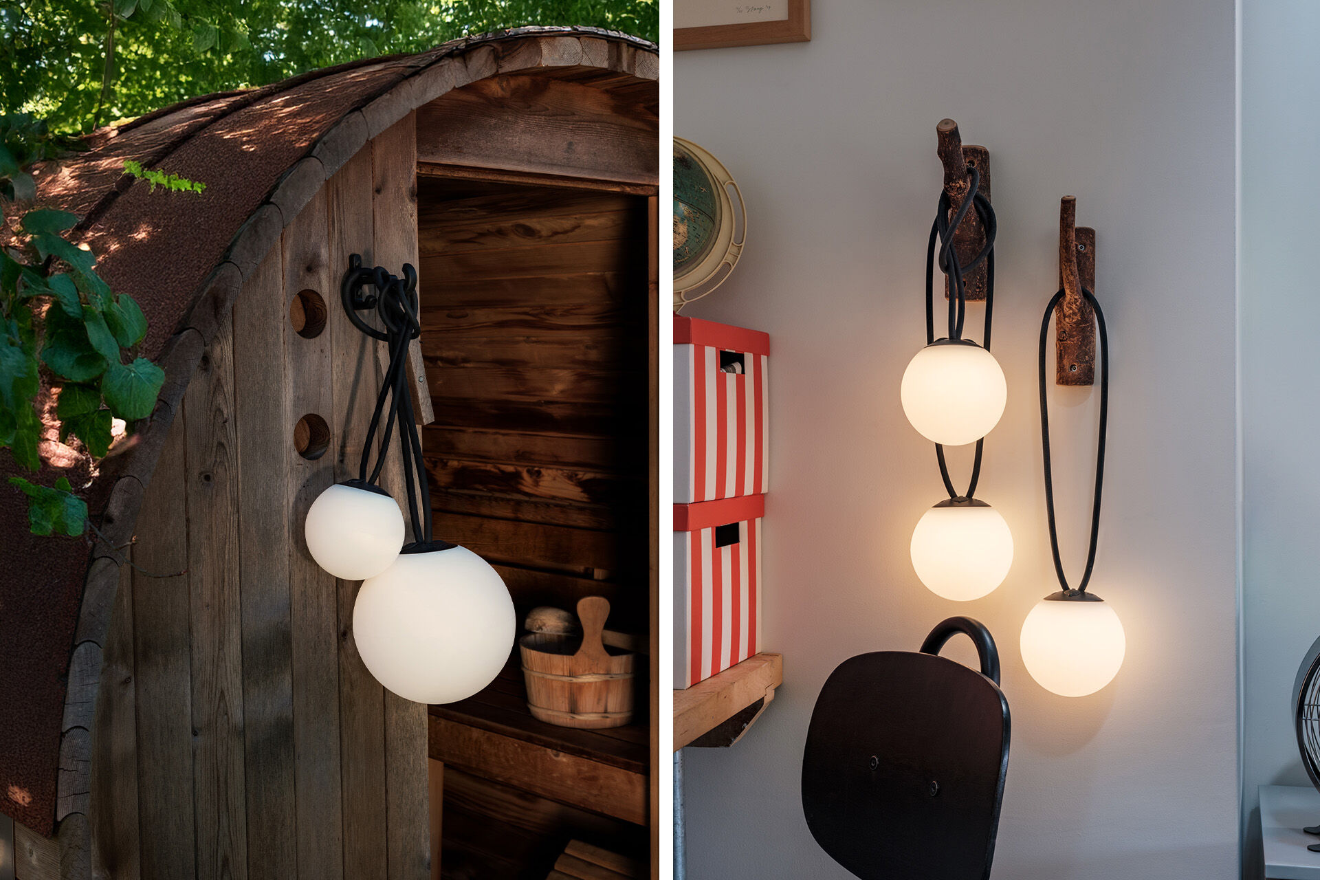 Bolleke Mini la Surprise: small spherical lamp for indoor and