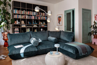 Sumo Corner Sofa Velvet Petrol