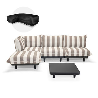 Paletti Set Large Left Stripe Cacao + Table Anthracite