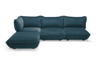 Sumo Corner Sofa Velvet Recycled Petrol
