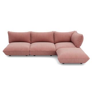 Sumo Corner Sofa Right Cord Recycled Soft Pink