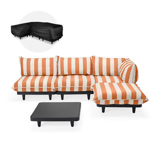 Paletti Set Large + Table RIGHT Stripe Orange Creme