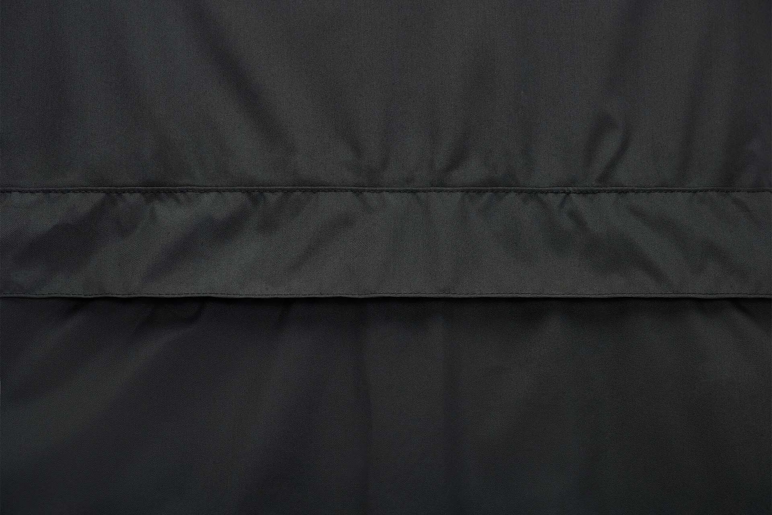 Close-up of weave and seam on dark gray Fatboy bean bag cover