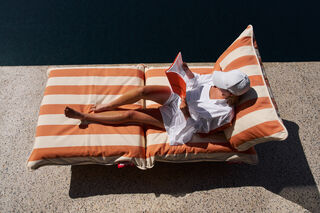 Paletti Hocker Stripe Orange Creme