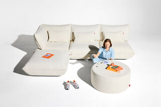 Puff Pillow Boucle Creme