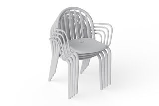 Fred's Armchair Set Light Grey (4 pcs)