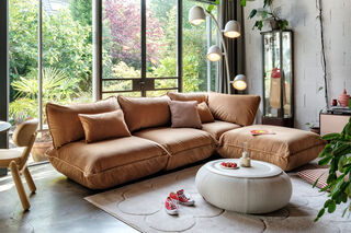 Sumo Corner Seat Velvet Almond