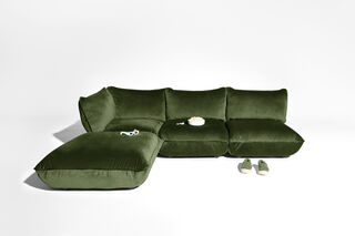 Sumo Corner Sofa Velvet Deep Green
