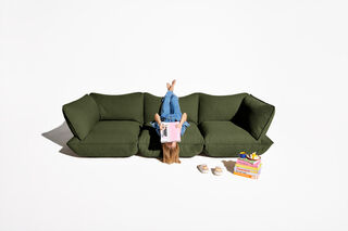 Sumo Hocker Boucle Leaf Green