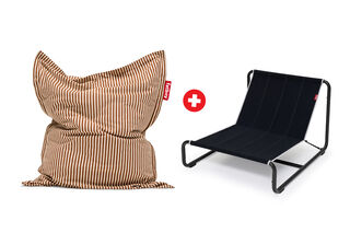 Beanbase Anthracite + Original Slim Terry Cognac Creme