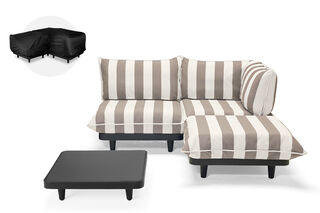 Paletti Set Medium Right Stripe Cacao + Table Anthracite