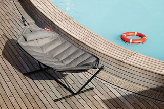 Headdemock Superb (incl. rack black) + Pillow Grey Taupe