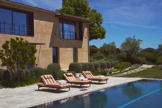 Sunbun Daybed Terracotta / Stripe Orange Creme