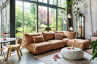 King Pillow Velvet Almond