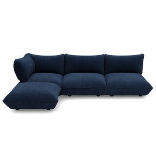 Sumo Corner Sofa Left Cord Deep Blue