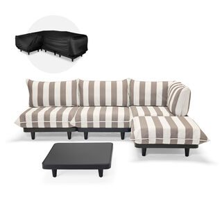 Paletti Set Large Right Stripe Cacao + Table Anthracite