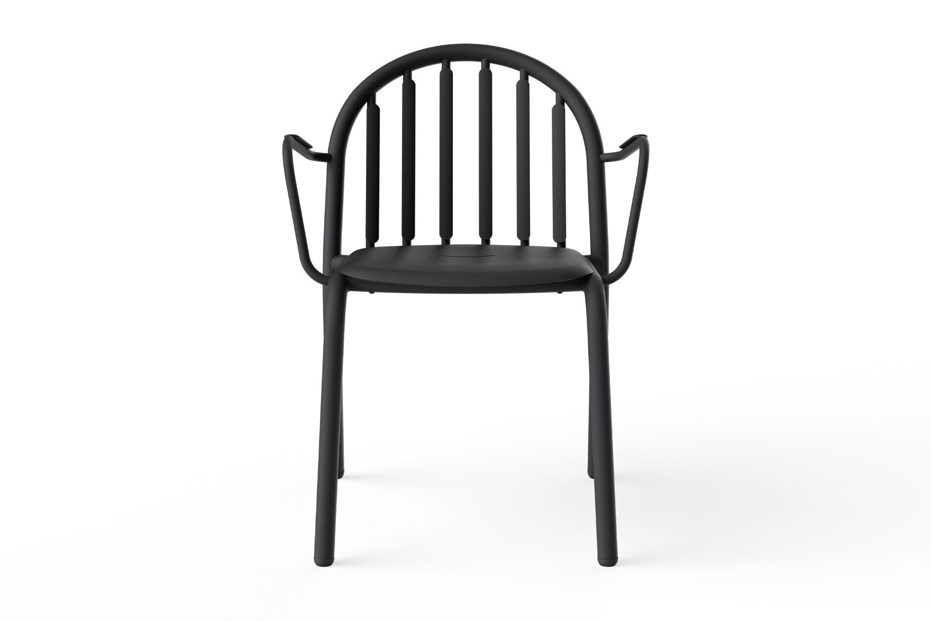 Stacked chairs showing multiple chairs stacked