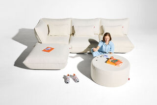 Sumo Corner Seat Boucle Recycled Creme