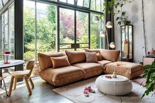 Sumo Corner Sofa Velvet Almond