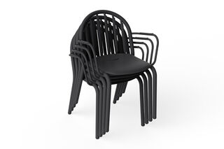Fred's Armchair Set Anthracite (4 pcs)