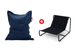 Beanbase Anthracite + Original Slim Cord Deep Blue