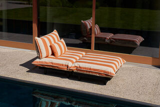 Paletti Hocker Stripe Orange Creme