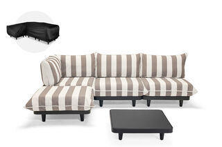 Paletti Set Large Left Stripe Cacao + Table Anthracite