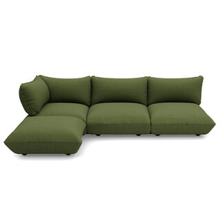 Sumo Corner Sofa Boucle Leaf Green