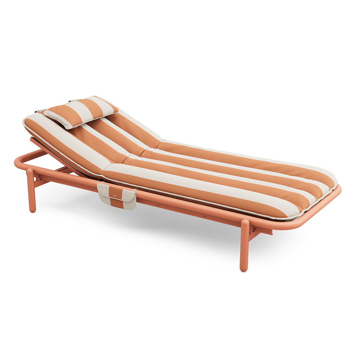 Sunbun Daybed Terracotta / Stripe Orange Creme