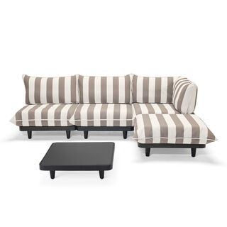 Paletti Set Large Right Stripe Cacao + Table Anthracite