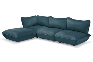 Sumo Hocker Velvet Petrol