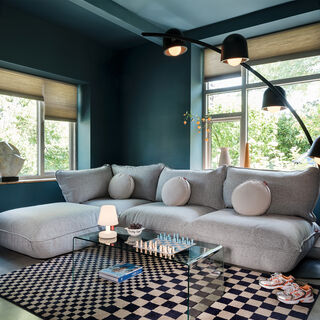 Sumo Corner Sofa Boucle Recycled Light Grey Melange