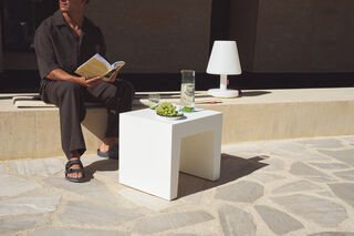 Concrete Seat White