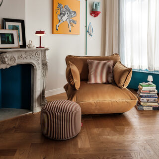 Sumo Loveseat Velvet Almond