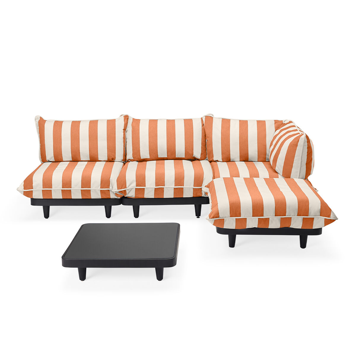 Paletti Set Large + Table RIGHT Stripe Orange Creme