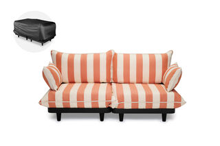 Paletti Lounge Sofa Stripe Orange Creme