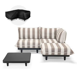 Paletti Set Medium Right Stripe Cacao + Table Anthracite