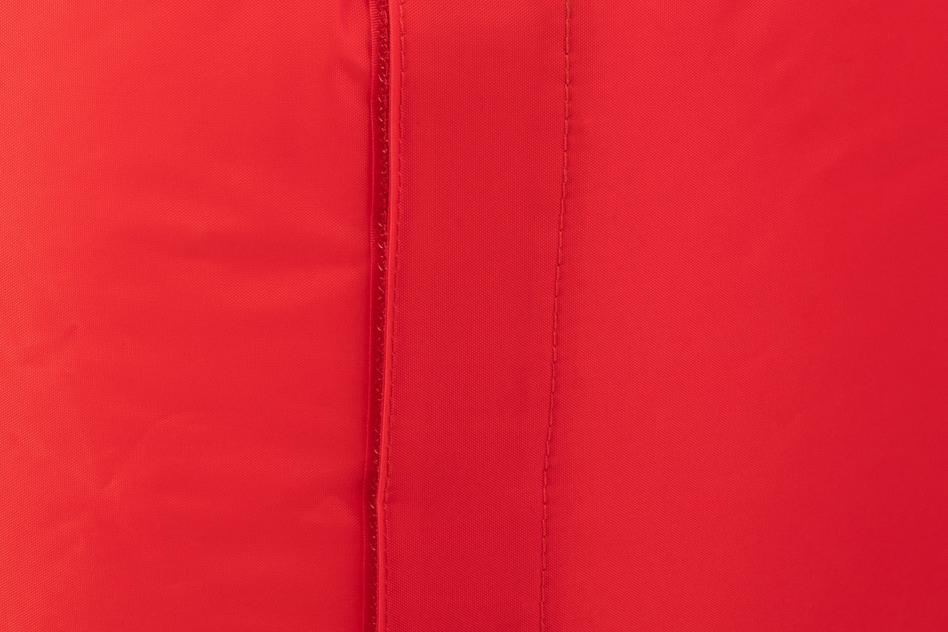 stitch seam on red fabric
