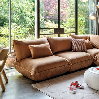 King Pillow Velvet Almond