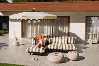 Paletti Set Medium Left Stripe Cacao + Table Anthracite